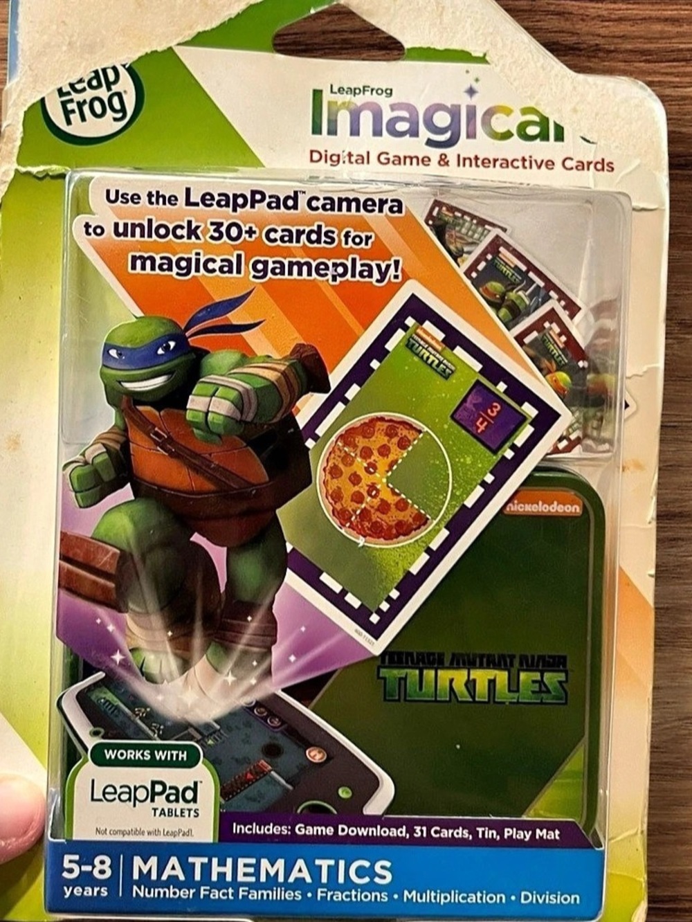 LeapFrog Imagicard Teenage Mutant Ninja Turtles Mathematics Math Toy